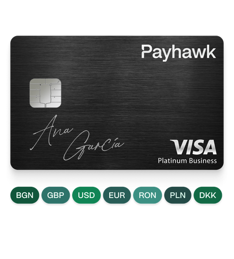 las tarjetas premium de payhawk con múltiples divisas
